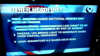 9TV Philippines News Headlines Intro 82514 [upl. by Zelazny828]