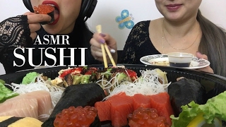 ASMR SUSHI PLATTER NO TALKING EATING SOUNDS  SASASMR [upl. by Hnahym791]