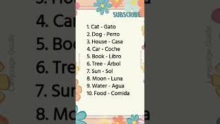 Spanish vocabulary  vocabulario español vocabulary spanishlessons [upl. by Tabshey]