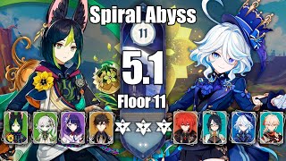 Spiral abyss Floor 11  51 Genshin impact  Gameplay no commented [upl. by Ackley]