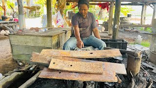 Knife Making  Forging A Big Machete From The Oldest Leaf Spring [upl. by Rachel]