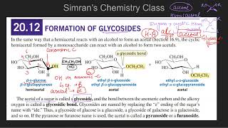 GlycosidesFormation MechanismampAnomeric effectCarbohydratesNETGATEJAM Simrans Chemistry Class [upl. by Alric]