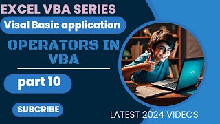 Mastering VBA Part 10  Operators Types of operators  In VBA  In Hindi [upl. by Mycah]