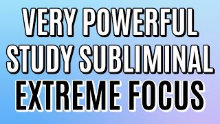 Study Subliminal  Improve Concentration Focus and Memory [upl. by Attekahs]