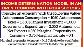 income determination model In an open economy with four sectors and lump sum and proportional tax [upl. by Naima443]