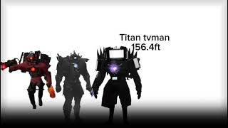 Skibidi toilet size comparison 6874 [upl. by Bradan]