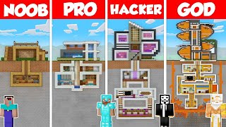 UNDERGROUND HOUSE BUILD CHALLENGE  Minecraft Battle NOOB vs PRO vs HACKER vs GOD  Animation [upl. by Ethelda]