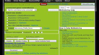 Como configurar motioninjoy control ps3bluetooth [upl. by Paver]