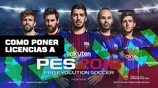 Como poner licencias a PES 2018 PS3 [upl. by Akienat]