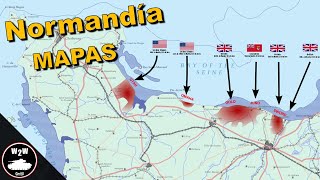 Batalla de Normandía 1944  Explicado con Mapas Reales [upl. by Blakely]