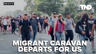 Migrant caravan of 2000 heads to US amid election fears [upl. by Airreis586]