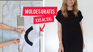 Coser Vestido de forma SENCILLA  Tutorial  Moldes GRATIS 🎁 DESCARGABLES  PASO A PASO [upl. by Stempson]