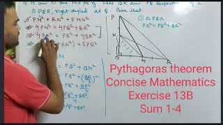 Pythagoras theorem Class 9 ICSE  Concise Mathematics  Selina  Exercise 13B  R K Bansal [upl. by Poock438]