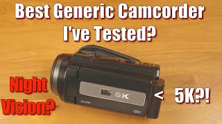 Generic 5K Camcorder From Amazon Review and Test [upl. by Asilem355]