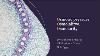 Physiology Osmotic pressure Osmolarityamp Osmolality [upl. by Eillime]