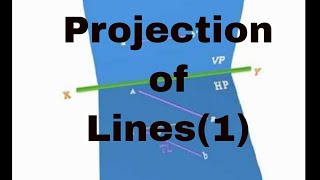 PROJECTION OF LINES01  Engineering Drawing [upl. by Tartan]