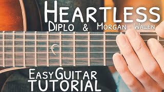 Heartless Diplo Morgan Wallen Guitar Tutorial  Heartless Guitar  Guitar Lesson 737 [upl. by Grieve243]