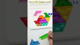 R20Hexagon IQ Smart games puzzle toy jigsaw how to play jigsaw jigsawpuzzle puzzlegame [upl. by Cleon401]