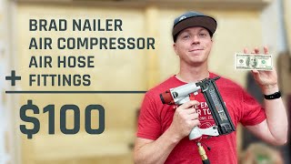 The 100 Brad Nailer Setup Includes Compressor [upl. by Noizneb]