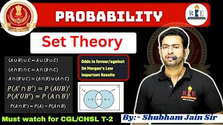 Probability Set Theory Detailed classVery Important for SSC CGL amp CHSL Tier2 Must watch [upl. by Bennir]