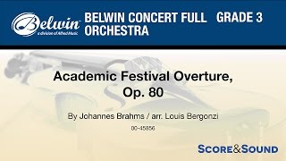 Academic Festival Overture Op 80 arr Louis Bergonzi – Score amp Sound [upl. by Virge]