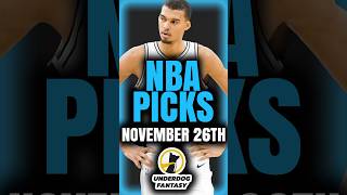 BEST Underdog NBA Picks Today 112624  Underdog Fantasy Promo Code [upl. by Joshia401]