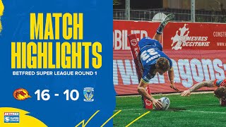 Highlights R1  Catalans Dragons v Warrington Wolves [upl. by Craggy5]