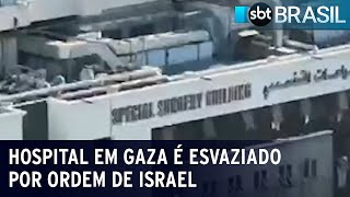 Hospital em Gaza é esvaziado por ordem de Israel  SBT Brasil 181123 [upl. by Lubeck354]