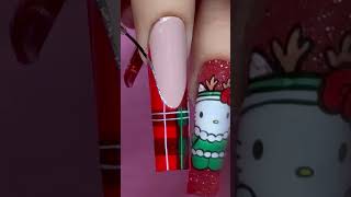 Christmas Plaid Nail Art Tutorial Watch the full tutorial for these nails on my channel nailart [upl. by Hyps350]