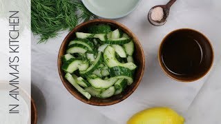 Quick and Easy Cucumber Salad Recipe [upl. by Eilatan912]