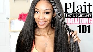 How to Plait Hair for Beginners Step by Step [upl. by Ynohtnael]