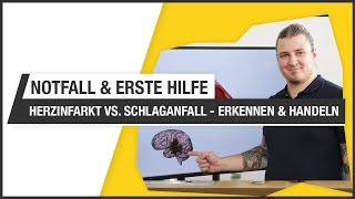 Herzinfarkt vs Schlaganfall  Erkennen amp Maßnahmen ergreifen  Notfall amp Erste Hilfe [upl. by Jo-Ann]