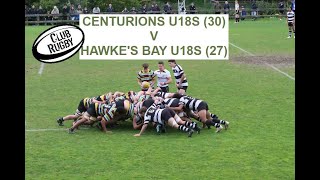 Centurions U18s 30 Hawkes Bay U18s 27 highlights [upl. by Nej]