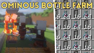 Minecraft 121 EASY Bad Omen  Ominous Bottle Farm Tutorial [upl. by Bail]