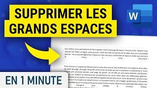 Solution  Comment supprimer les grands espaces entre les mots de votre texte sur Word [upl. by Huberty]