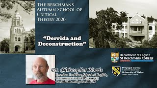 Derrida and Deconstruction  Christopher Norris  Session 1 [upl. by Ennirac]