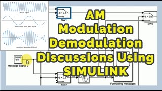 Amplitude Modulation and AM Demodulation Explained using Simulink  AM 25 [upl. by Burrus]