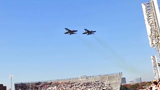 Extreme Low Pass gets F18 Pilots grounded  Georgia Tech vs Wake Forrest 2009 Flyover [upl. by Nuahs]