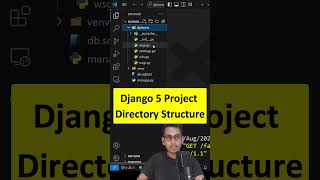 Django 5 Project Directory Structure django python [upl. by Arrotal]