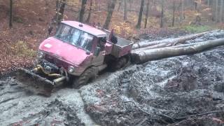 Mercedes unimog Lubo 4 waldarbeiter wald extrem [upl. by Mal]