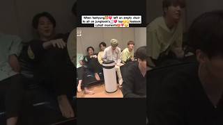 taehyung left an EMPTY chair to sit on jungkook’s lap🫣taekook vkook ytshorts youtubeshorts fu [upl. by Ahmed739]