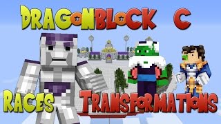 Dragon Block C All Races and Transformations Dragon Ball Z Minecraft Mod Review [upl. by Gish7]