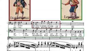 Don Giovanni Commendatore scene  W A Mozart  Guided reading with images and shapes [upl. by Oralla]