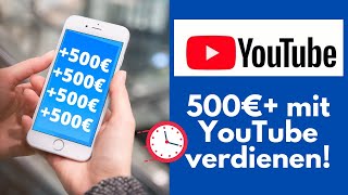 500€ mit Youtube verdienen Youtube Einnahmen erzielen Beweise [upl. by Waring]