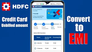 HDFC Bank Credit Card Smart EMI 2024 hdfc bank credit card outstanding amount convert to emi [upl. by Nasar]