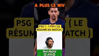 PSG 1  1 PSV  LE RÉSUMÉ DU MATCH  football psg liguedeschampions [upl. by Evatsug]