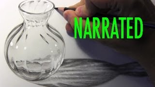 How to Draw Glass Narrated StepbyStep [upl. by Yarased]