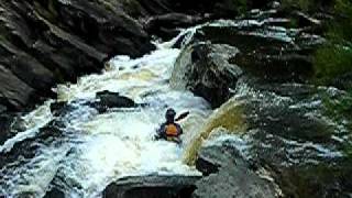 Kayaking Rodeo Falls on the Upper Shoalhaven River  River right line [upl. by Kral409]