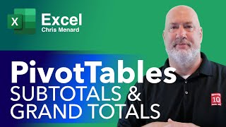 Excel PivotTable  Using Subtotals and Grand Totals [upl. by Ayalat]