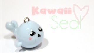 ◕‿‿◕ Little Seal Kawaii Friday 64 Tutorial in Polymer Clay [upl. by Anirehc]